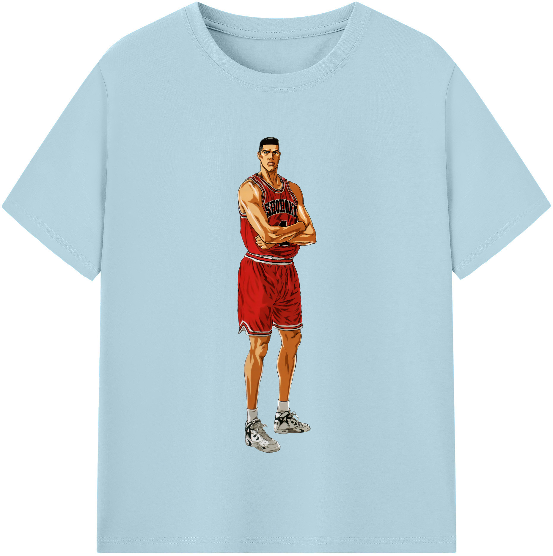 SLAM DUNK／スラムダンク 綿100％半袖Tシャツ（フロントプリント）